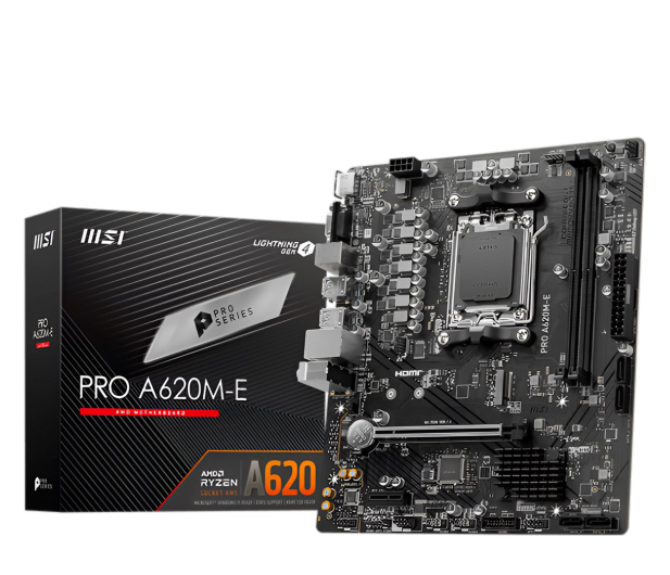 MSI Płyta główna PRO A620M-E AM5 2DDR5 HDMI/M2 mATX - 1243715 - zdjęcie